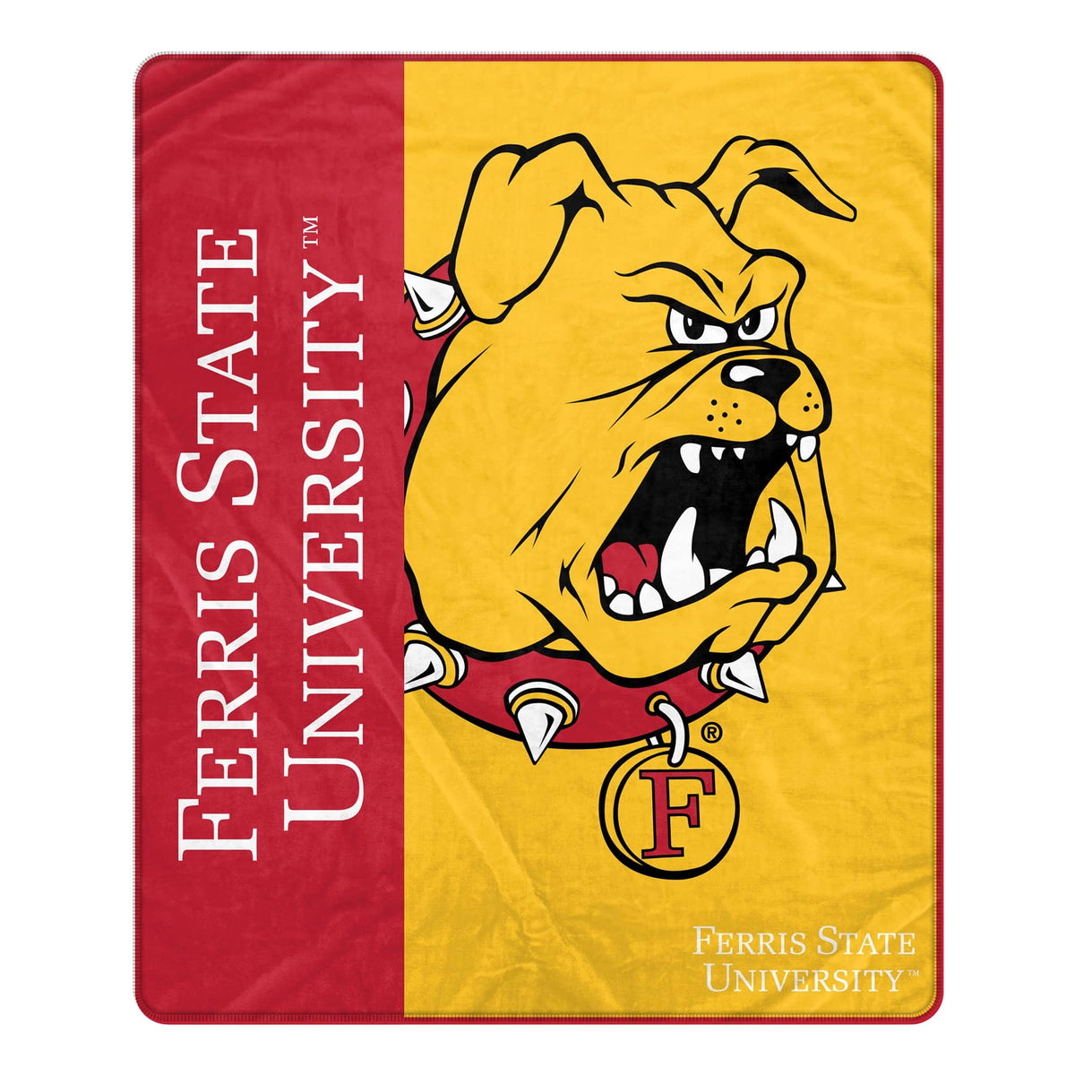 Pegasus - Ferris State Bulldogs 50" x 60" Endzone Ultra Soft Throw Blanket - Multicolor