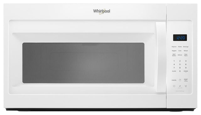 Whirlpool 12:20

Popcorn  
Potato  
Beverage  
Veggies  
Cook  
Reheat  
Melt/Soften  
Defrost  
Keep Warm  

1 2 3 4 5 6 7 8 9  
CLOCK O POWER CANCEL I START  

130 sec.  
Technology