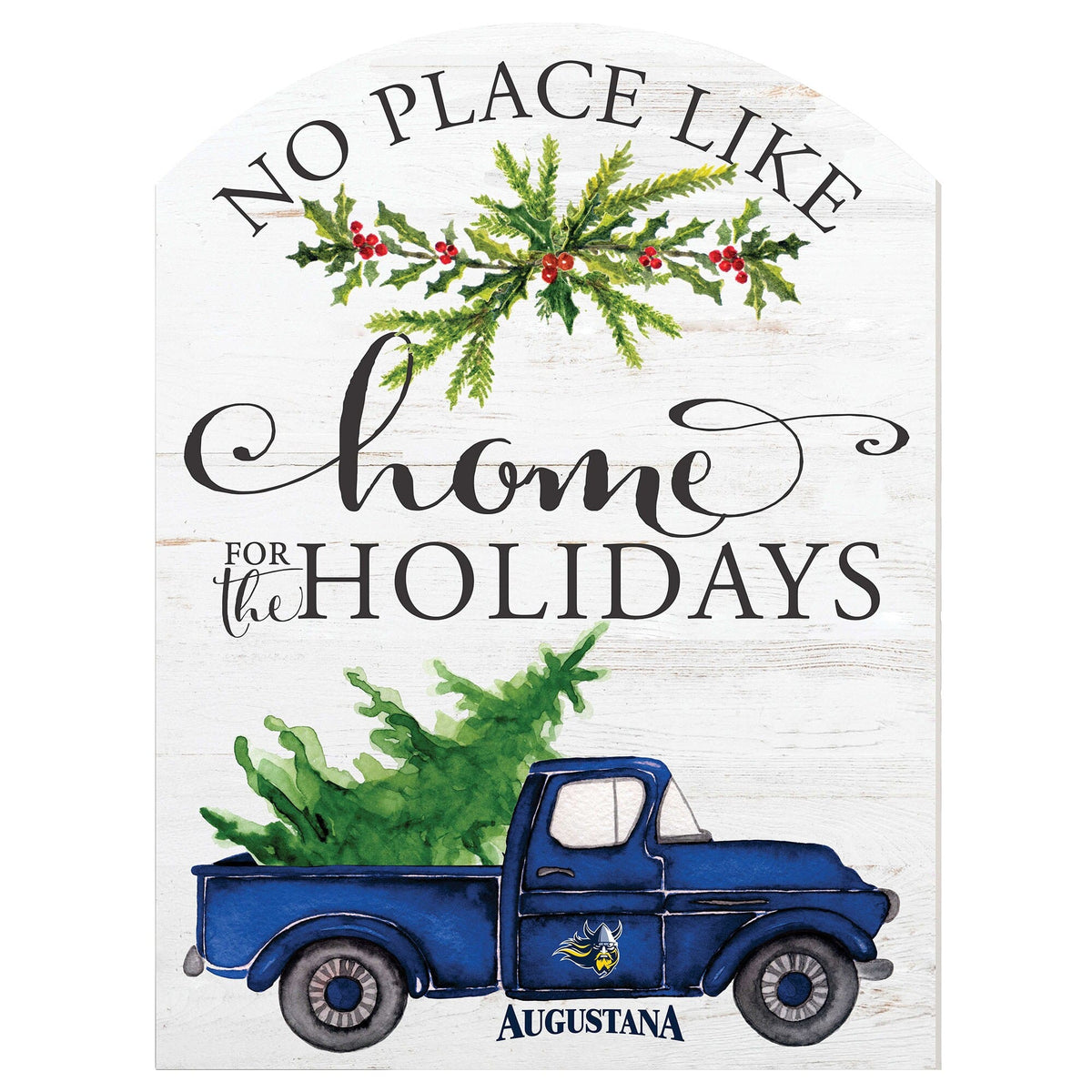 Jardine - Augustana Vikings 16'' x 22'' Holiday Marquee Sign - White
