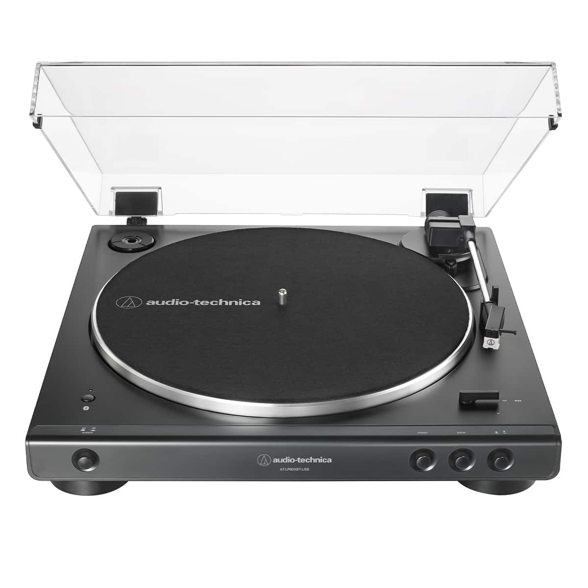 Audio-Technica - AT-LP60XBT-USB Fully Automatic Belt-Drive Turntable with Bluetooth (Wireless, USB & Analog) - Black