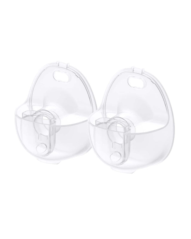 Front. eufy - Original Milk Container (2-Pack) for Wearable Breast Pump E20/S1/S1 Pro - Brown.