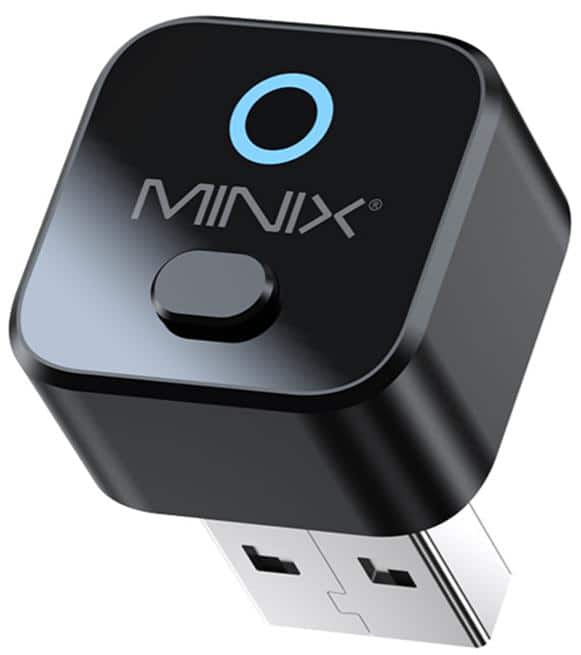 Front. MINIX - CA525 Wireless CarPlay & Android Auto Adapter, Convert Wired CarPlay to Wireless, Wi-Fi 6, Bluetooth 5.4, Plug & Play - Black.