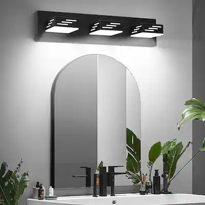 VEVOR - 3-Light LED Modern Vanity Light Fixtures, 19.69-Inch, Finish Bathroom Wall Lighting Fixture Over Mirror