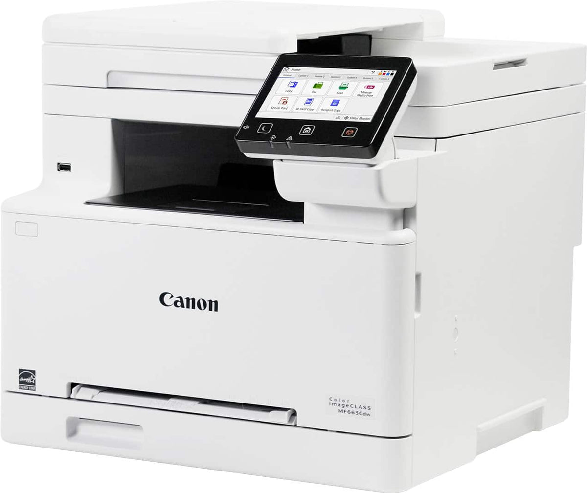 Canon - imageCLASS MF663Cdw Wireless Duplex Color Laser All-In-One Printer with 50-Sheet ADF - White