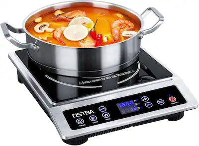 OSTBA - 1800W Portable Induction Cooktop, 10 Power Levels, 460°F, Timer