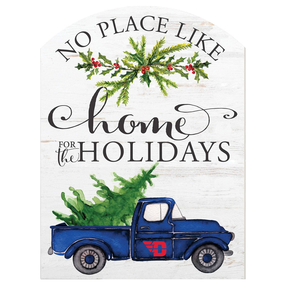 Jardine - Dayton Flyers 16'' x 22'' Holiday Marquee Sign - White