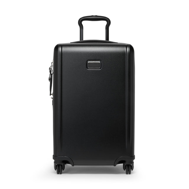 Front. TUMI - Ventra Expandable Carry-On Spinner Suitcase - Black Texture.