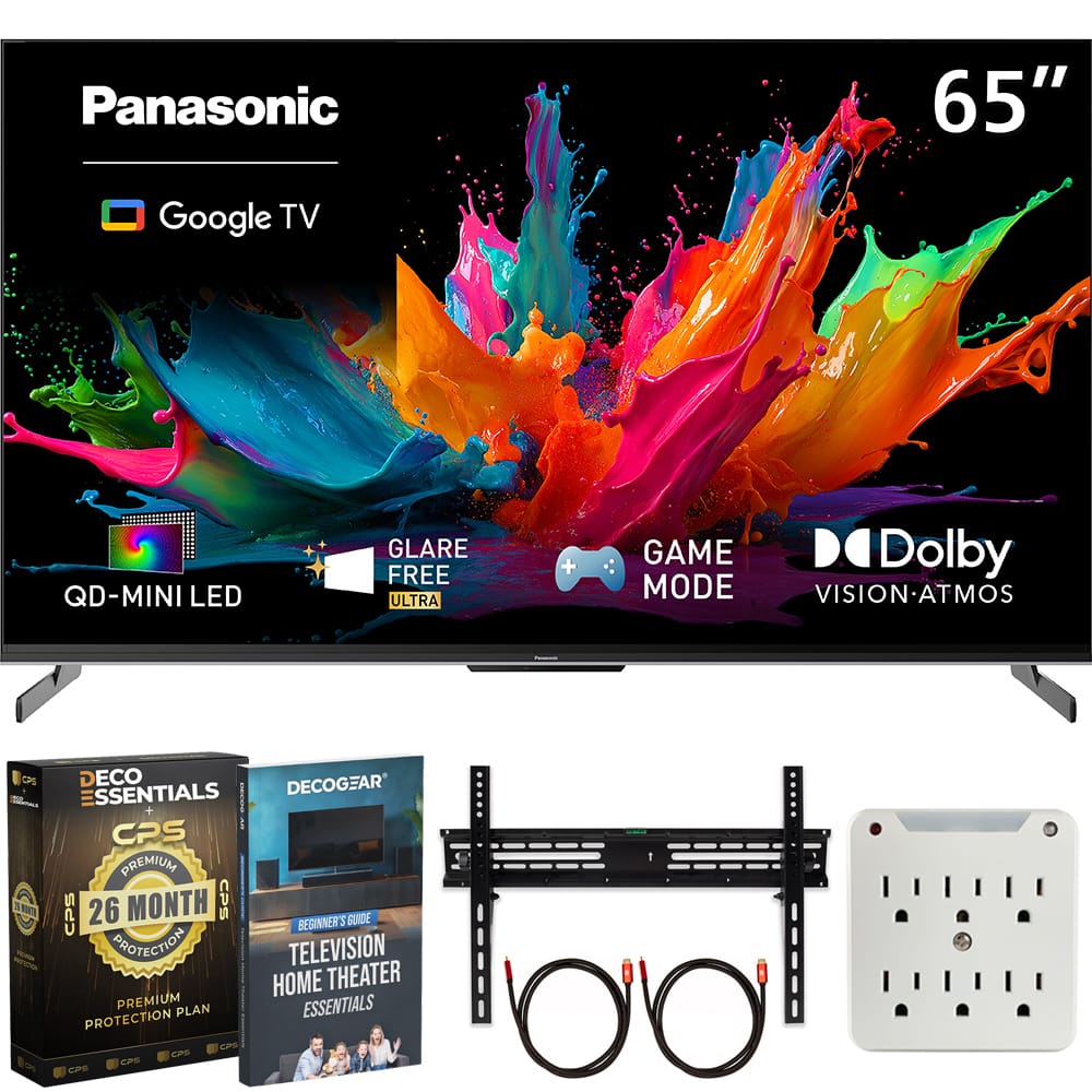 Bundle - Panasonic - 65" W85C 4K 60Hz QD-Mini LED Google TV (2026) + 26-Month Extended Warranty Protection Package