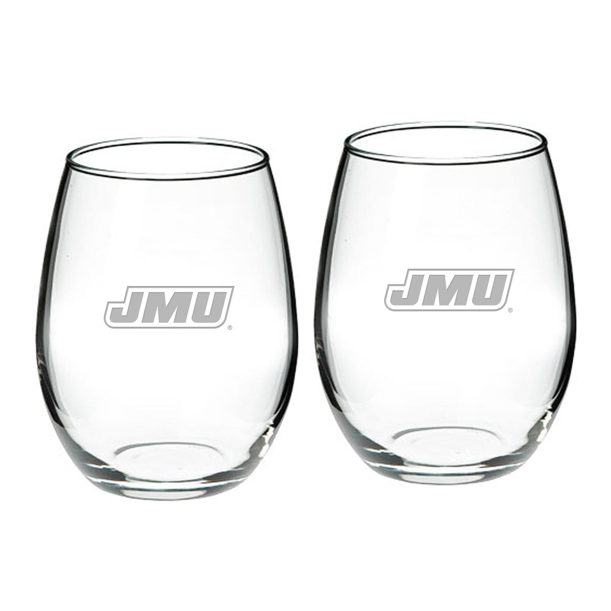 Jardine - James Madison Dukes 2-Piece 21oz. Stemless Wine Glass Set - Multicolor