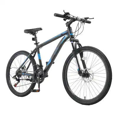 Winado - 24 Inch Men & Women Mountain Bike with 21-Speed Adult Bikes, Double Disc Brake, Suspension Fork ,High Carbon Steel Frame