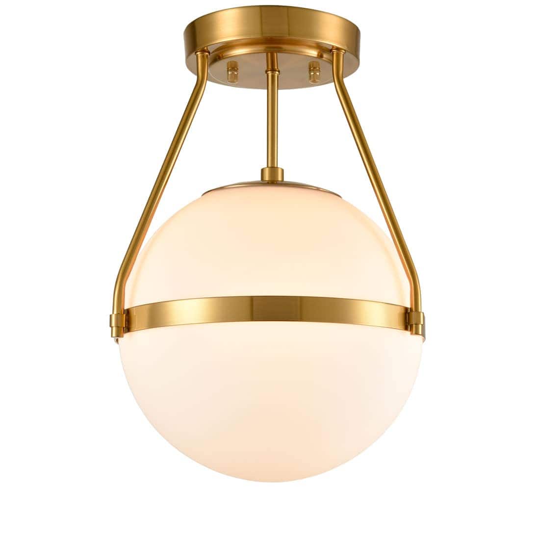 MOOSE - Globe Semi Flush Ceiling Light - Gold