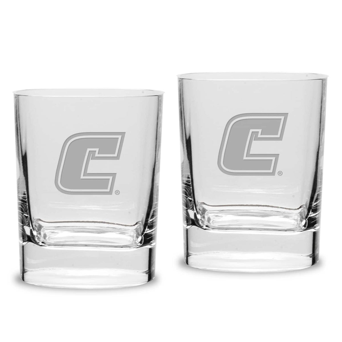 Jardine - Tennessee Chattanooga Mocs 11.75oz. Square Double Old Fashioned Glass Set - Multicolor