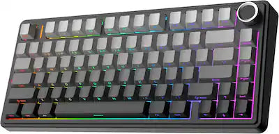 AULA - F75 Pro 81-Key Wireless Mechanical Gaming Keyboard, RGB, Tri-Mode, Hot-Swappable, Knob, Compact 75%, 4000mAh, Bluetooth