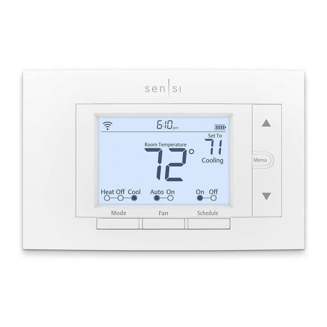 Front. Copeland - Sensi Smart Programmable Wi-Fi Thermostat- Works with Alexa - White.