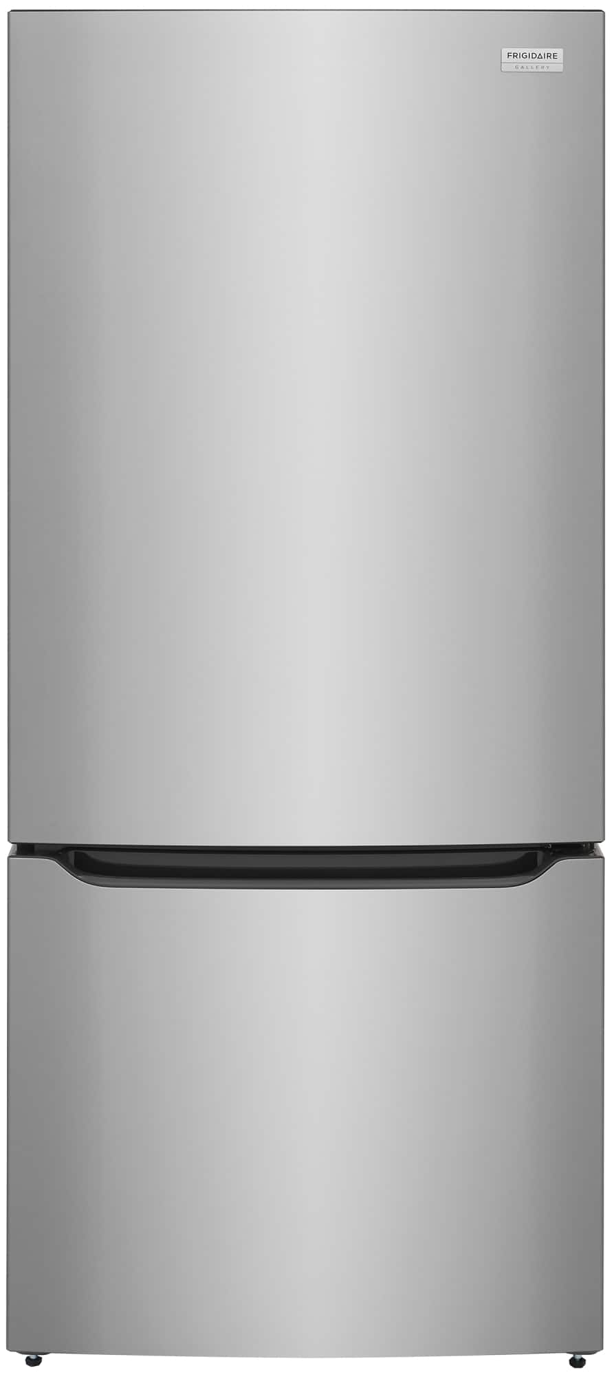 Frigidaire - 30 in. Wide 20.3 Cu. Ft. Bottom Freezer Standard Depth Refrigerator with Internal Water Dispenser - Smudge Proof Stainless Steel