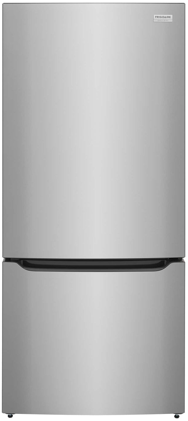 Front. Frigidaire - 30 in. Wide 20.3 Cu. Ft. Bottom Freezer Standard Depth Refrigerator with Internal Water Dispenser - Smudge Proof Stainless Steel.