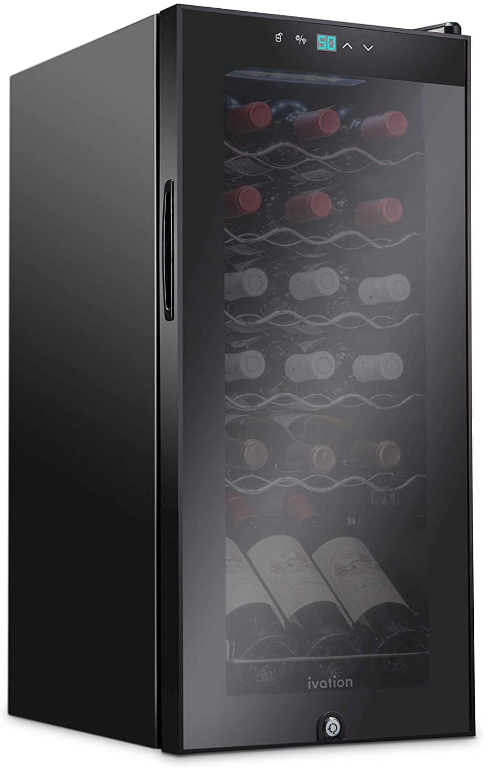Ivation - 18-Bottle Compressor Freestanding Wine and Beverage Cooler
