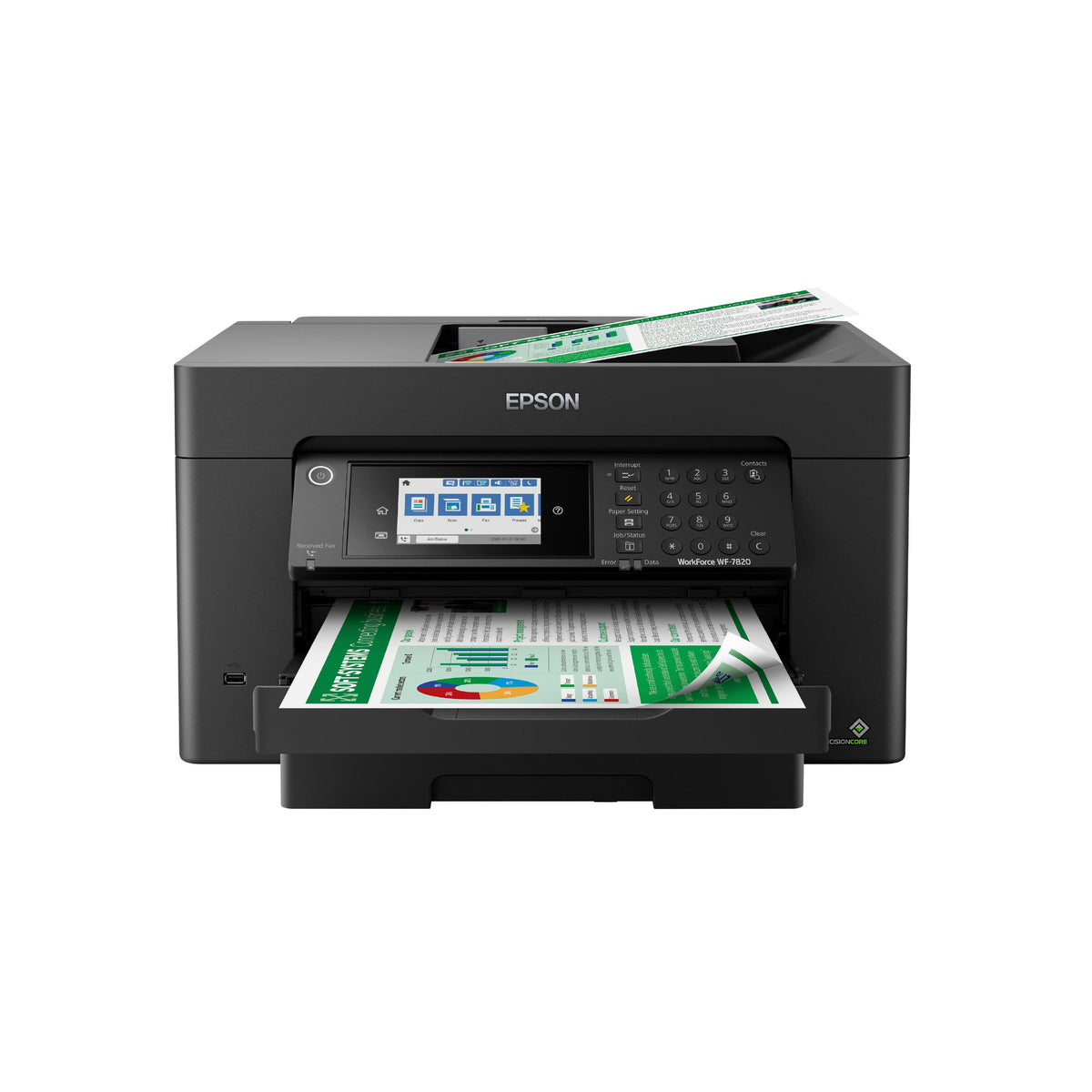 Epson - WorkForce Pro WF-7820 Wireless Wide-format All-in-One Inkjet Printer - Black