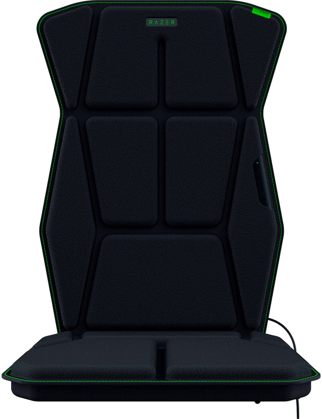 Front. Razer - Freyja Sensa HD Haptic Gaming Chair Cushion with Nylon Upholstery - Black.