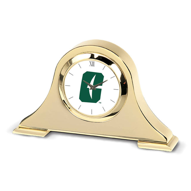 Front. Jardine - Gold Charlotte 49ers Team Logo Napoleon Desk Clock - Gold.