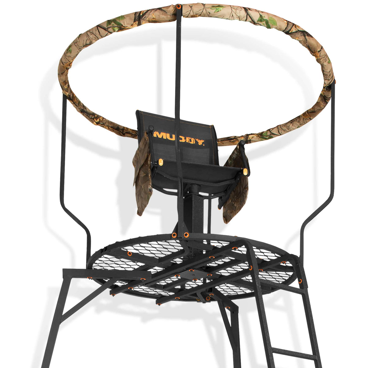 Muddy - 16' Liberty Tripod Stand Hunting Gear with Flex Tek Seat Hunting Chair - Black