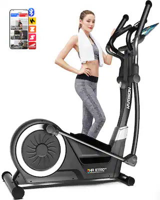 HARISON - Elliptical Machine for Home, 350 LB Capacity, Magnetic Trainer with 16 Resistance Levels & APP (BBE1190B-B)