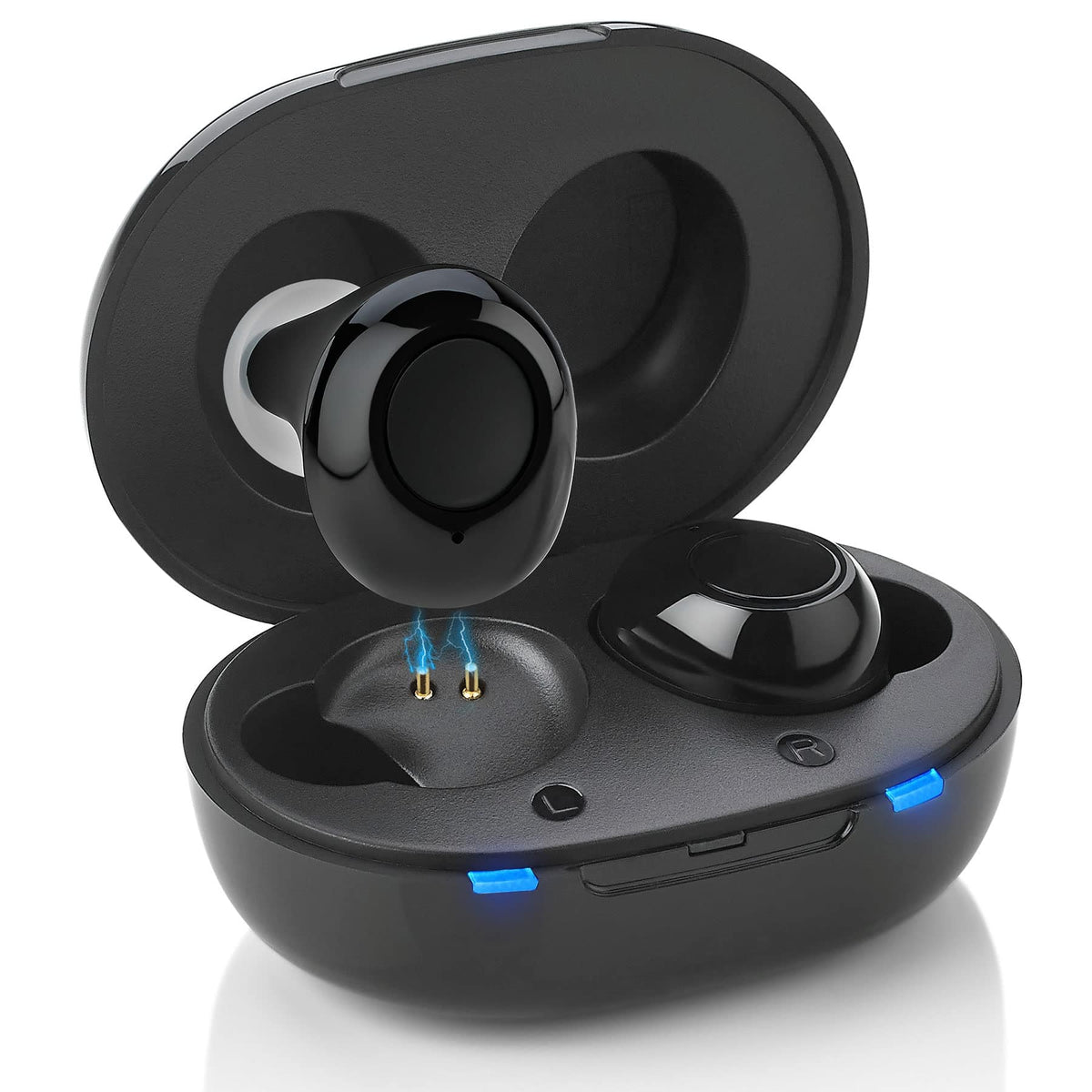 MEDca - Digital Hearing Amplifier - Next Generation In the Ear Personal Sound Device w/ Noise Reduction - Rechargeable ITE - Black