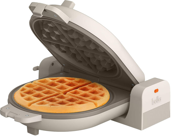 Bella - Fits-anywhere Kitchenware: Flip & Store Belgian Waffle Maker - Oatmilk