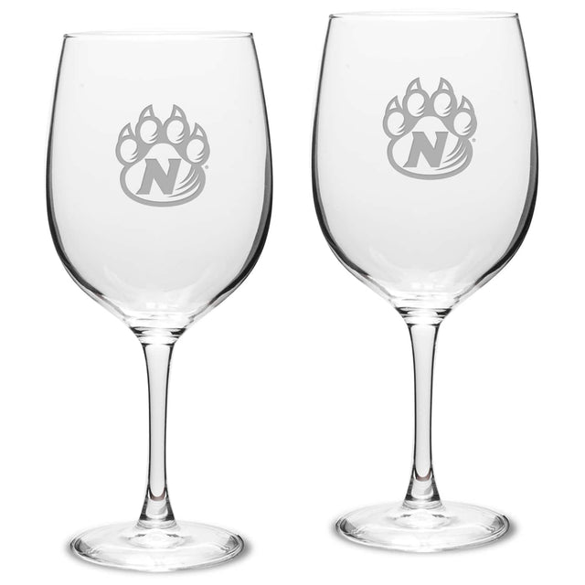 Front. Jardine - Northwest Missouri State Bearcats 19oz. 2-Piece Traditional Robusto Red Wine Table Glass Set - Multicolor.
