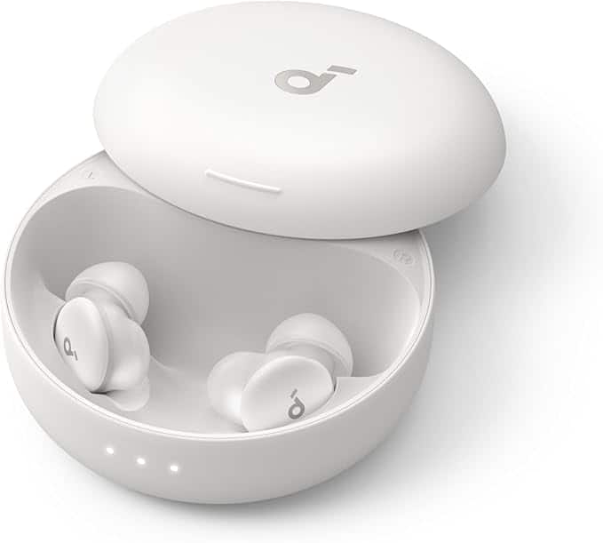 Soundcore - Refurbished Excellent - by Anker Sleep A30 Smart ANC Sleep Earbuds with Breescape Cooling Eye Mask - White Set - Moonlit White