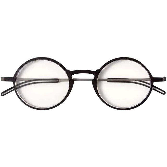 Front. ThinOptics - ThinOptics Manhattan Blue Light Blocker Glasses with Milano Case - 0.00 - Black - Black/Black.