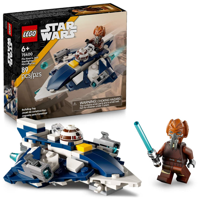 LEGO Star Wars 6+ 75400 Plo Koon's Jedi Starfighter Microfighter 89 pcs/pzs in Building Toy Jouet de construction para Construir Juguete CHOKING HAZARD. WARNING: a small ball. parts and contains small parts. Not for children under 3 years.
