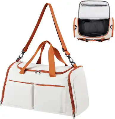 Quick Deer - 44L Multi-Pocket Sports Duffel Bag for Travel & Gym, Carry-On Weekender Bag with Wet Pocket and Shoulder Strap