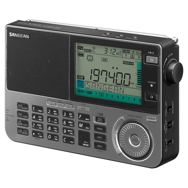 A441: SANGEAN MN AM 1 GAIN MAX AIR FSCAN FM ATS LW MW ATS SW AT5 METER 1 120m 4 GHI 4m 7 PORS 25m s-. 1e AN/PU E WORLD Cer 312 TIMER T 1 [2] 3 AUTO AM 10 SQUELCH SW PAGE 15 190400 kHz CHARGE SANGEAN SIGNA MEMO M 0-e 1 2 4 5 3456789 6 7 TIMER 8 9 1 2 CIA E SSB 2 ABC 90m 3 DEF M One 75m F MANUAL TUNING 5 IKL 60m BAND SQUELCH 3 WIDTH 4m 6 MNO . Ilm M 8 TUV 10m 9 WXYZ 25m PAGE TUNING 1m 0 EDIT 1m TUNING STEP 1hm ENTER INFO MENG VOLUME 11 Ooin MADUAL T seuSI ui HODAS SMIN 1 i ad1