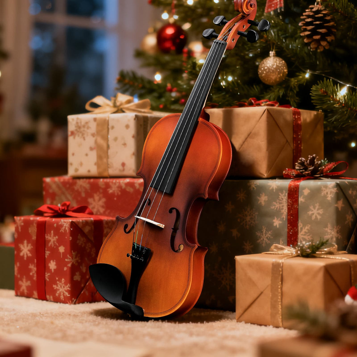 Winado - 1/4 Violin, Full Size Acoustic Fiddle,Beginner Kit with Hard Case, Bow, Rosin, Shoulder Rest, Bridge, Extra Strings