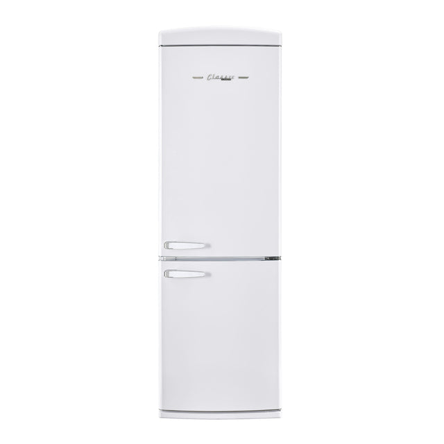Front. Unique Appliances - 24 in. Wide Classic Retro 23.8 in 11.7 cu. ft. Frost Free Retro Bottom Freezer Refrigerator ENERGY STAR - Marshmallow White.