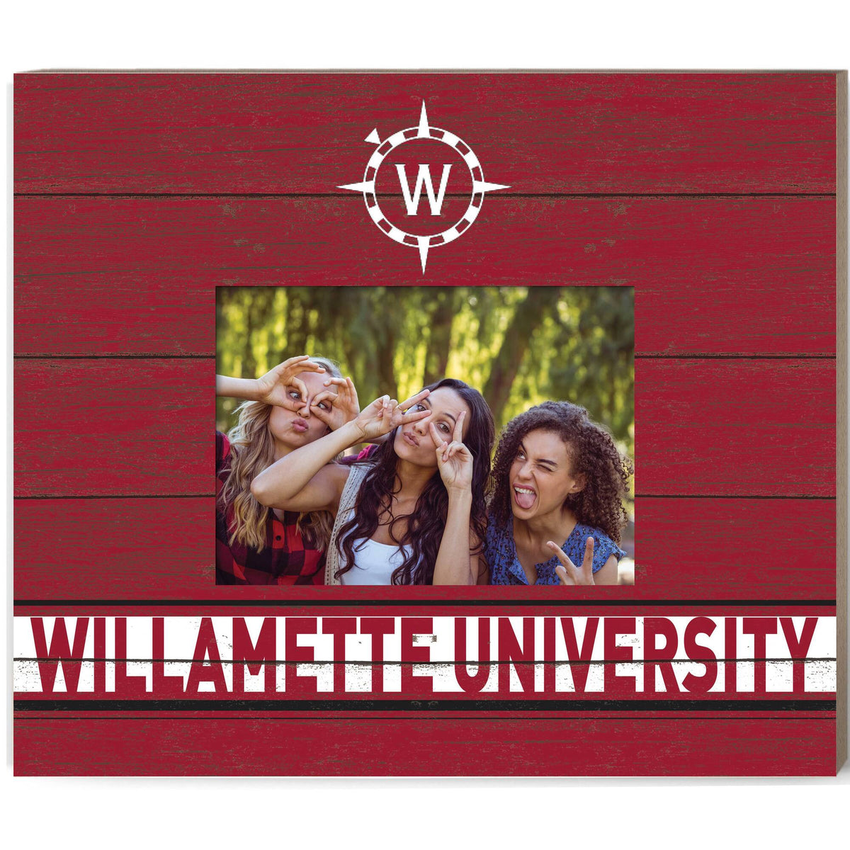 Jardine - Willamette Bearcats 11'' x 13'' Team Spirit Scholastic Picture Frame - Maroon