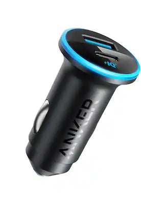 Anker - 323 USB-C Car Charger Adapter, 52.5W Cigarette Lighter USB Charger, 2-Port Fast Charging