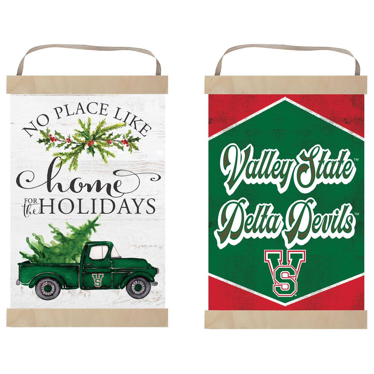 Jardine - Mississippi Valley State Delta Devils 12" x 20" Reversible Banner Sign - White