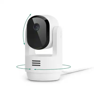 Arlo - Essential Pan Tilt Indoor Security Camera 2K - Wired Plug-In Powered, Privacy Mode, 1-Cam