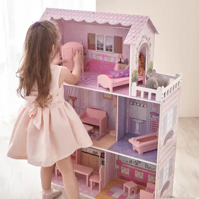 Teamson Kids - Olivia's Little World Dreamland Tiffany 3-Story Dollhouse for 12" Dolls