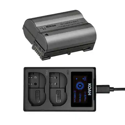 Nikon - EN-EL15c Rechargeable Li-ion Battery with Dual USB-C Charger with LCD Display  bundle