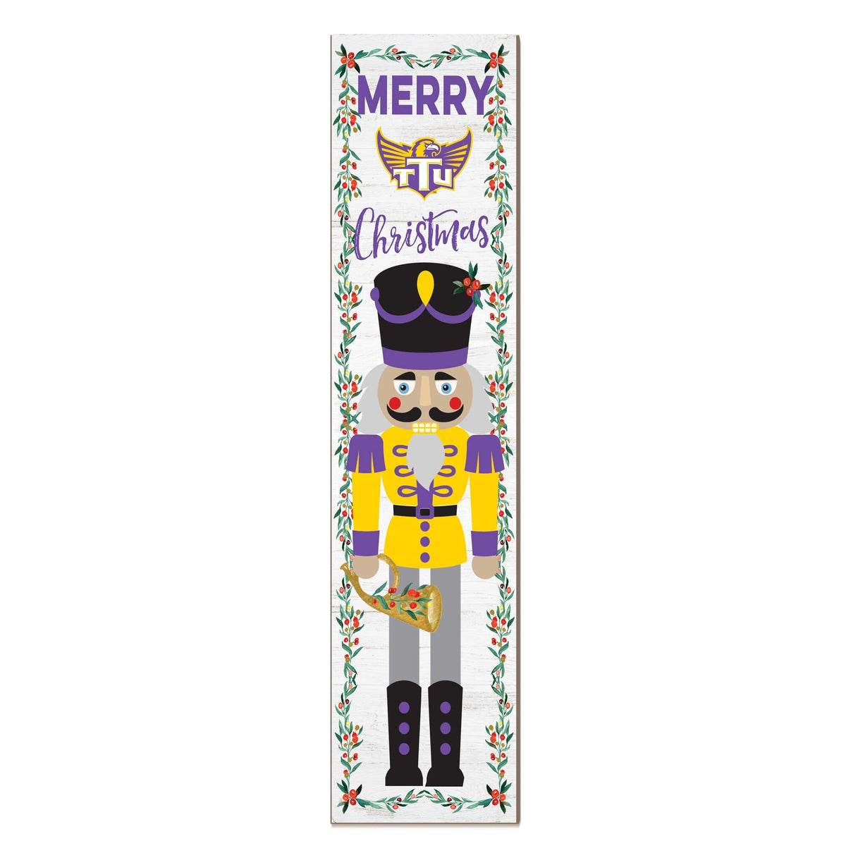 Jardine - Tennessee Tech Golden Eagles 11" x 46" Nutcracker Holiday Leaner Sign - White