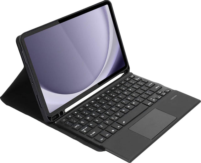 Front. SaharaCase - Keyboard Case with Trackpad for Samsung Galaxy Tab A11+ & Tab A9+ 11" – ProTouch, 7-Color Backlit, Premium Keys - Black.