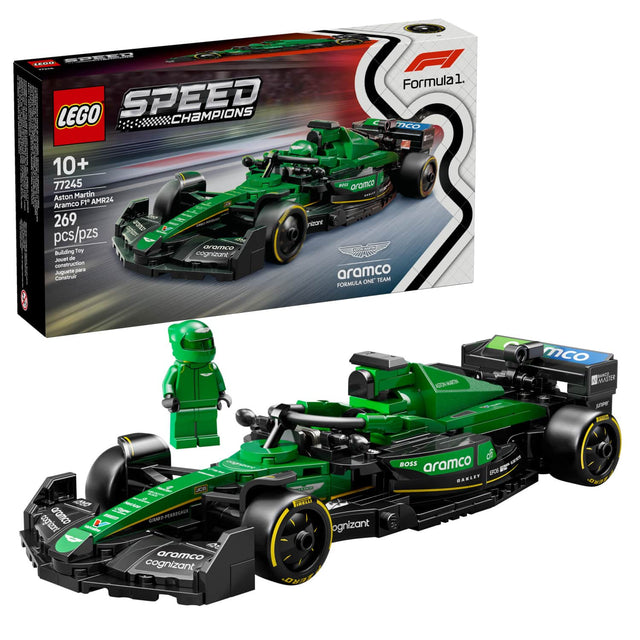 LEGO SPEED CHAMPIONS 10+ 77245 Aston Martin Aramco F1 AMR24  
269 pcs/pzs  
Building Toy construction Jouet de construction Juguete de construcción  
Aramco FORMULA ONE TEAM  
Aramco cognizant