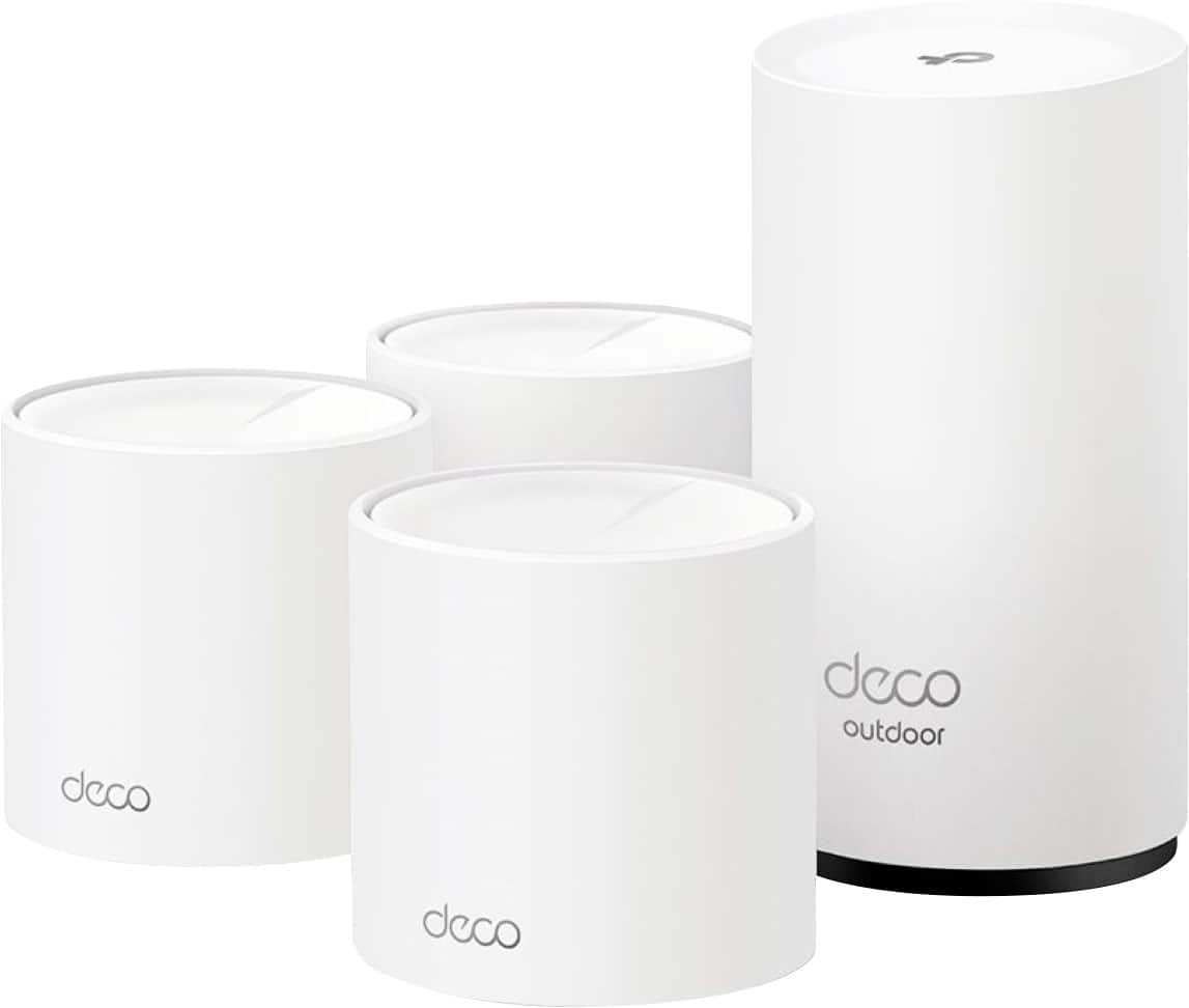 TP-Link - Deco AX5400 Wi-Fi 6 Indoor/Outdoor Whole Home Mesh System 4-Pack (Deco XM73) - White
