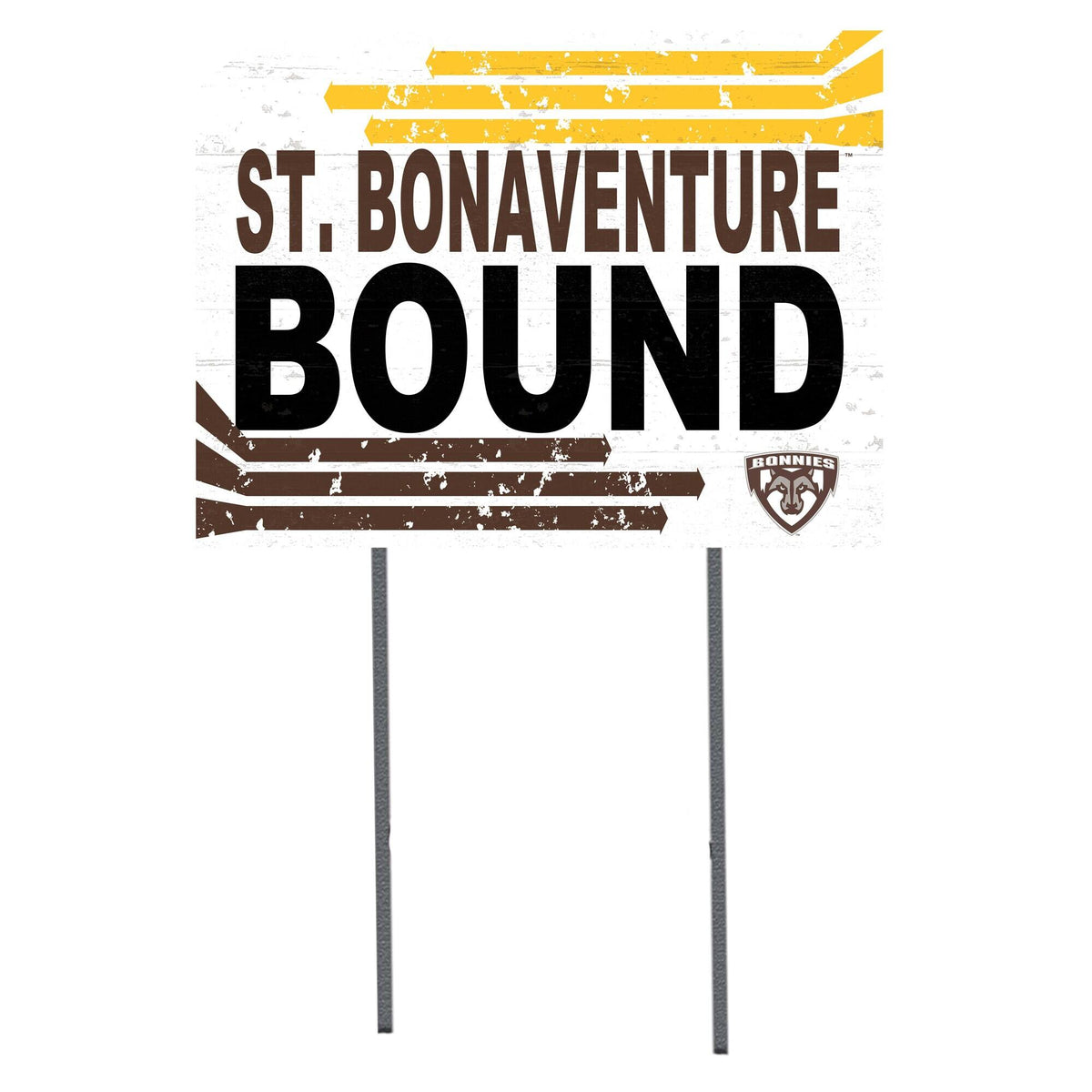 Jardine - St. Bonaventure Bonnies 18" x 24" Team Yard Sign - White