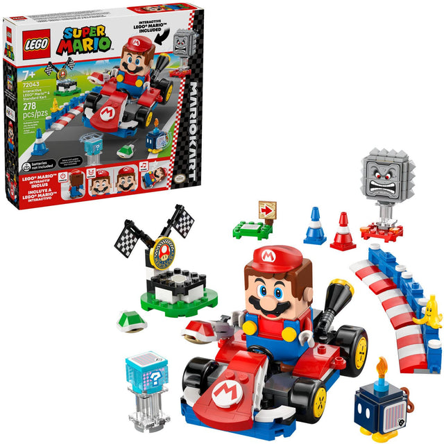 Fe / -  - - - INTERACTIVE LEGO MARIO SUPER INCLUDED LEGO MARIO 7+ 72043 Interactive + LEGO+ Mario Slandard Eart 278 pcs/pzs M I I - -  - n - . Batteries -  J .- ne included . LEGO" MARIO* | INTERACTIP ! INCLUS INCLUTE A LEGO MARIO" OVITDARETM ( D TR MARIOKART M 8 i : ? M :