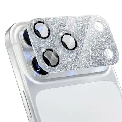 Dteck - Bling Glitter Camera Lens Protector for Apple iPhone 17 Pro Max with 9H Tempered Glass