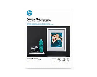 HP - Premium Plus Glossy Photo Paper, 8.5" x 11", 50 Sheet/Pack
